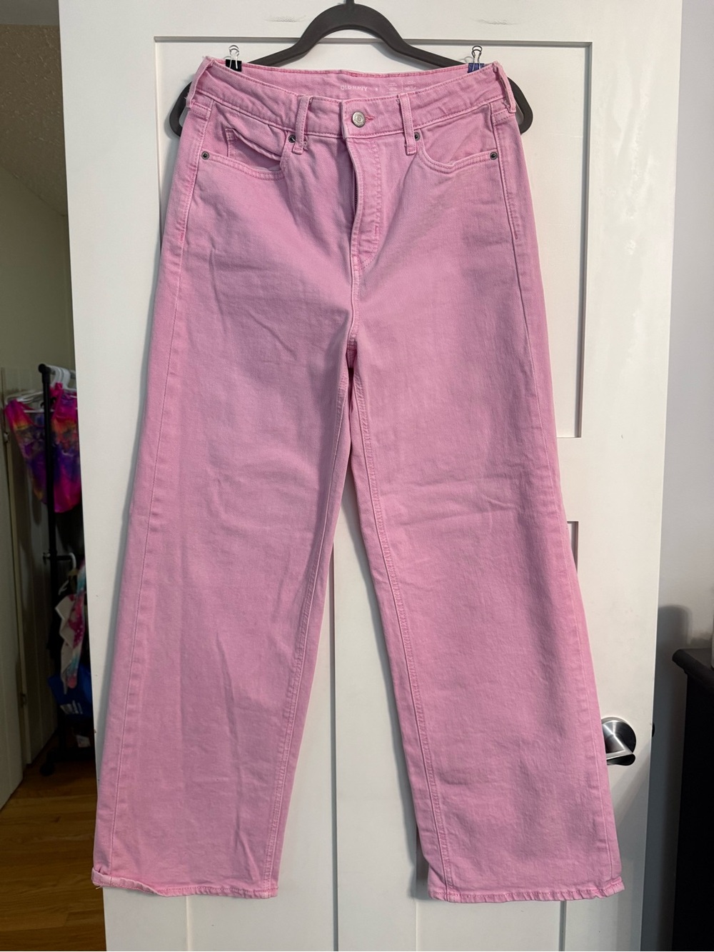 Old Navy Pink Wide-Leg Jeans